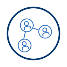 Icon representing people connecting