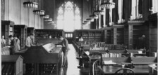 Students studying in the Lillian Goldman Law Library.