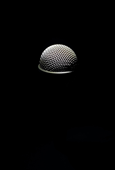 microphone in shadow