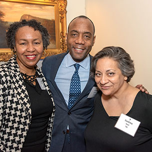 Three members of the Executive Committee at a 2019 event