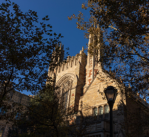 front of Yale Law School tower