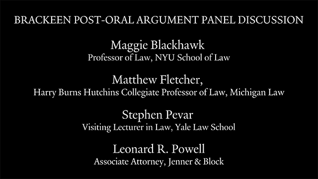 Title slide with names of panelists