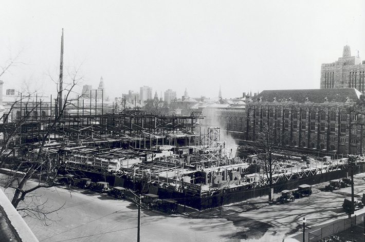 Construction site of the Sterling Law Building