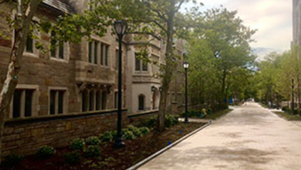 Scenic photo of exterior Yale Law School