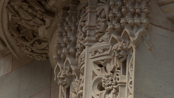 carved stone details at YLS