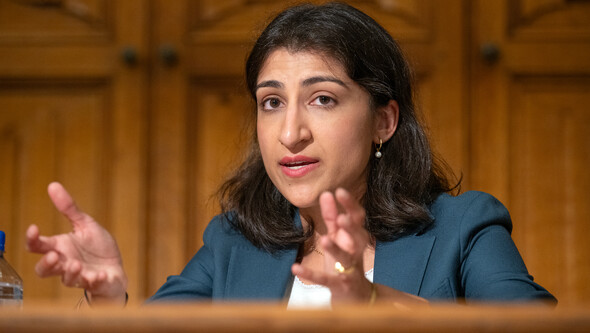 FTC Chair Lina Khan speaking 