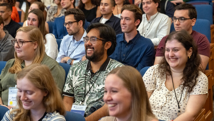 students in the YLS auditorium