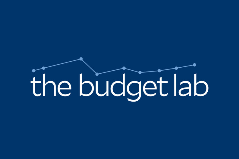 The Budget Lab logo on dark blue background