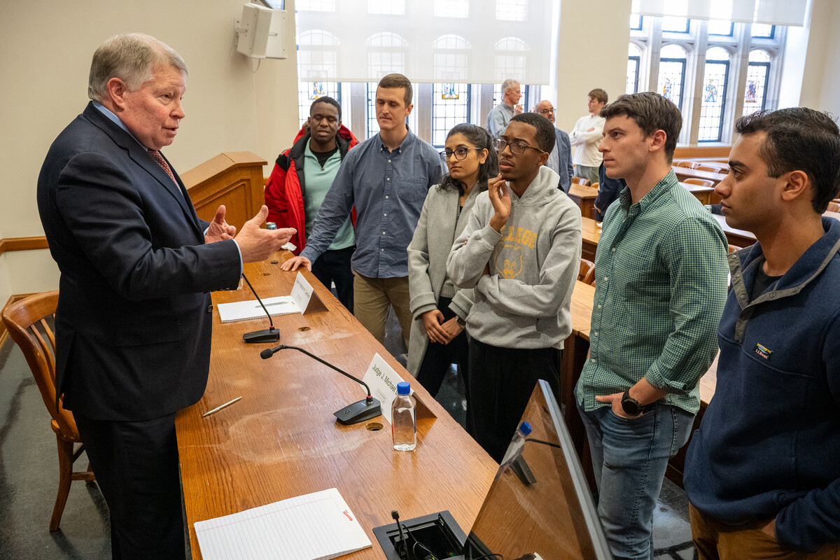 Judge J. Michael Luttig with YLS students