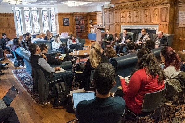 Group speaking at Yale Cyber Norms Workshop