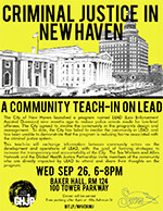 Poster for community teach-in