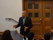 Joh Johnson lecturing