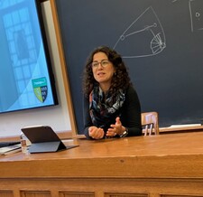 Photo of Onur Burçak Belli speaking at Yale Law School