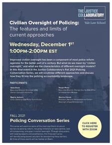 Poster for Policing Conversation Series event