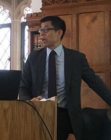 Ronald Cheng giving talk at Yale