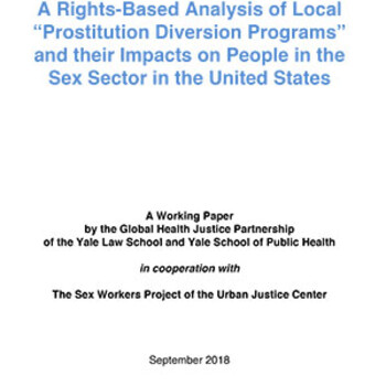 The cover of a report with the title in orange text reading DIversion from Justice