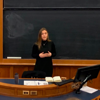 Olena Sotnyk speaking at Yale Law School
