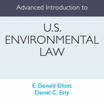 Book cover with title Advanced Introduction to U.S. Environmental Law