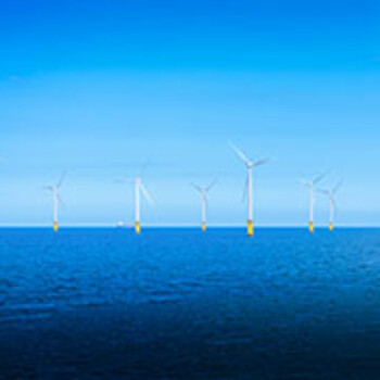 Wind Turbines off shore in England