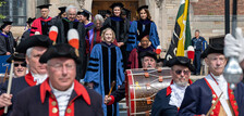 Yale Law School commencement procession into Beinecke Plaza