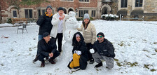 students and snowman
