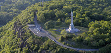 The Soldiers and Sailors monument at the top of East Rock Park.
