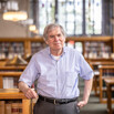Fred Shapiro standing in the Lillian Goldman Law Library