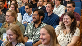 students in the YLS auditorium