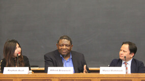 Rayhan Asat, Alfred Brownell, and Mohammad “Musa” Mahmodi at the 2022 Bernstein Symposium