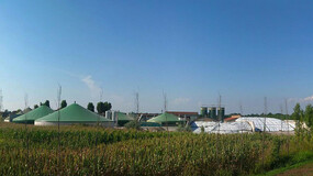 a biogas facilty at a farm