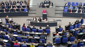 A session of Bundestag, the German federal parliament