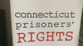A book cover with the words "Connecticut Prisoners' Rights"