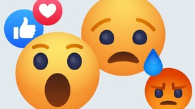 several different emojis: surprised, sad, and angry