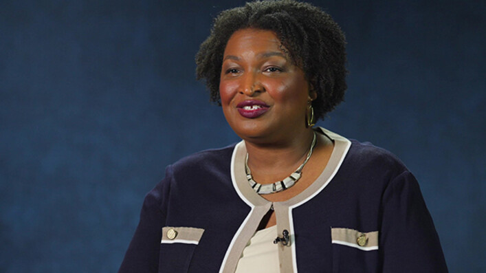 Screen shot of Stacey Abrams