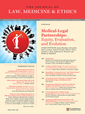 cover of the Journal of Law, Medicine, and Ethics